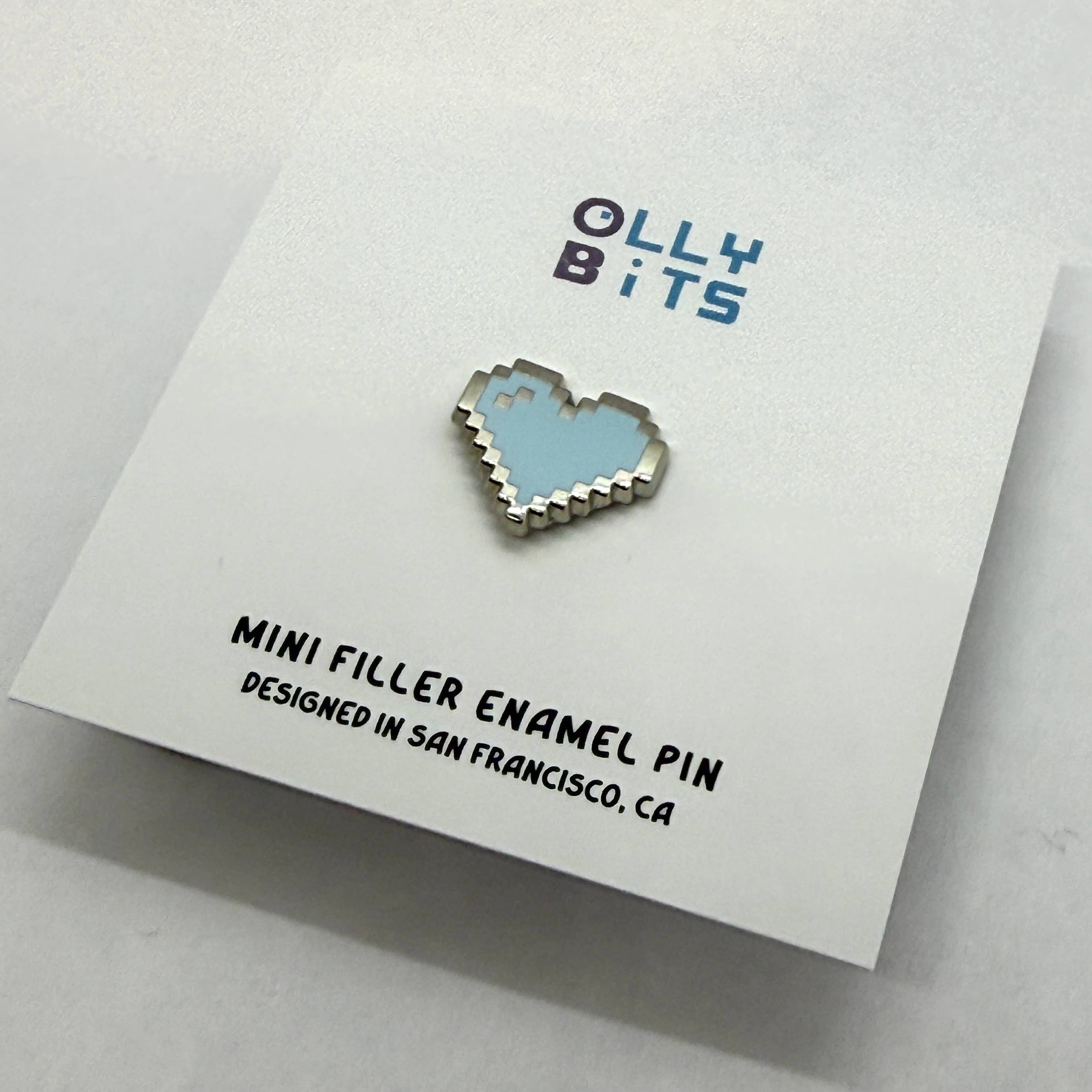 Ollybits Pixel Art - Wholesale Lapel Pin/Button - Pastel Mini Filler Pixel Art Heart Enamel Pins2