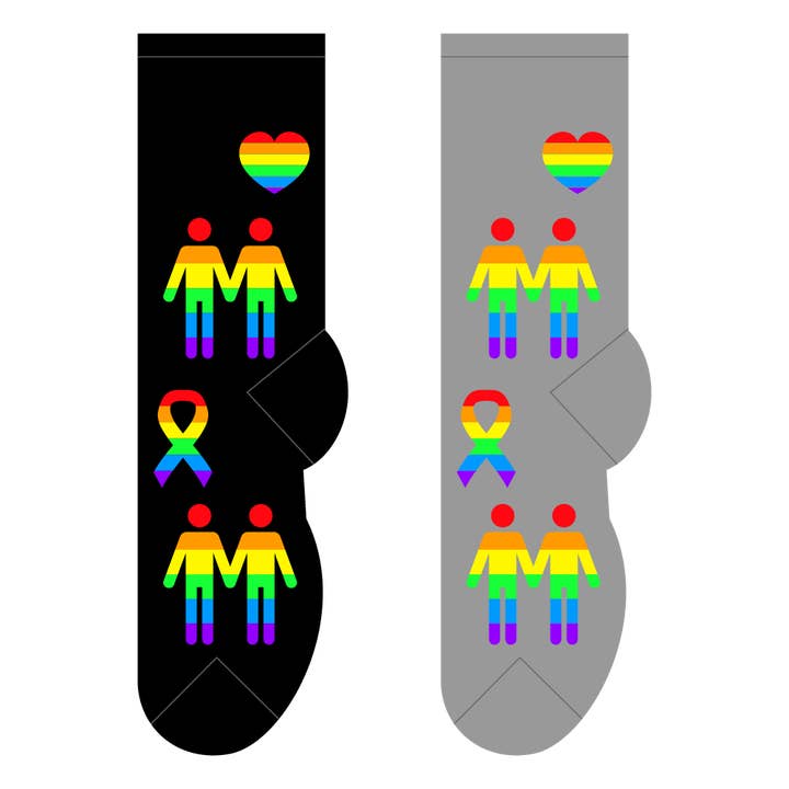 Gay Pride Socks for wholesale by FOOZYS Fun Socks