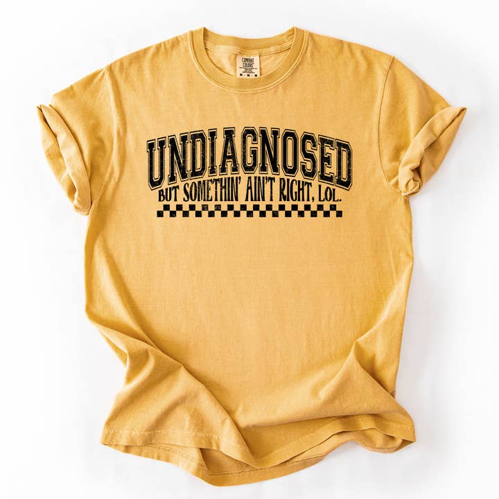 Refinery Number One LLC - Wholesale T-Shirt (Graphic) - Unisex - Undiagnosed, But Something Ain't Right, Mental Health Tshirt