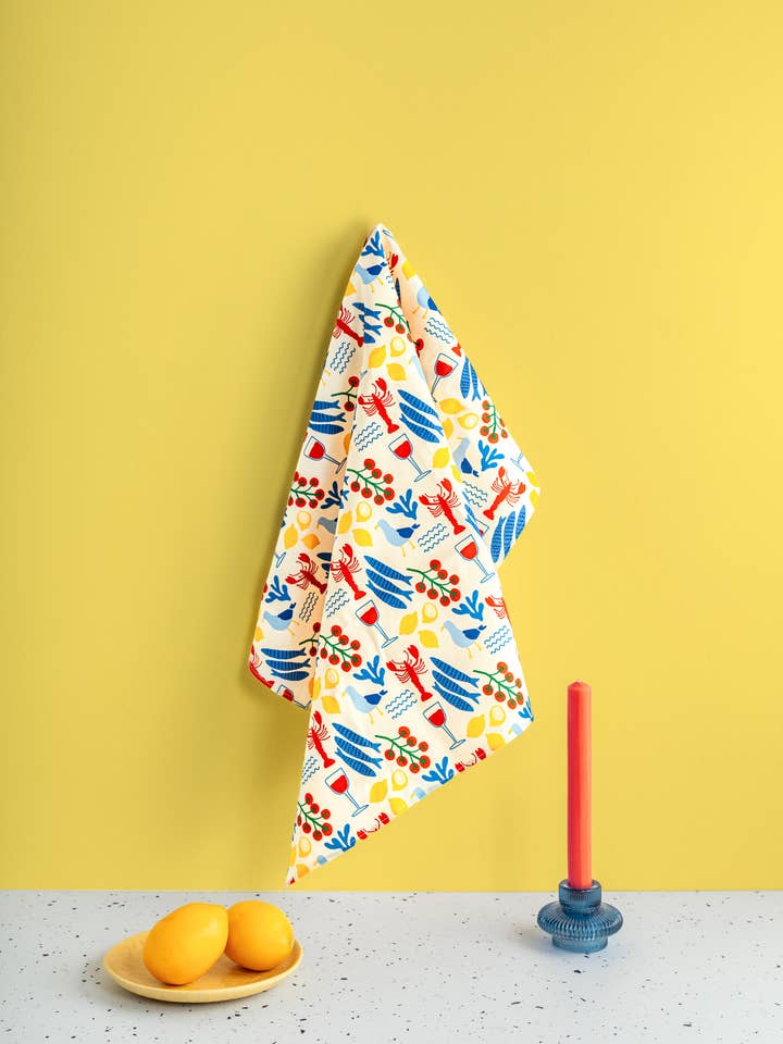 Tea towel Mediterranean for wholesale by Teresa Rego