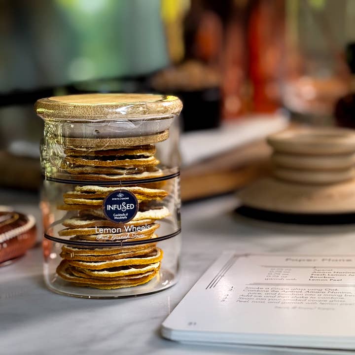 Spirits WIth Smoke - Wholesale Dried/Dehydrated Fruit - Cocktail & Food | Fruit Garnish - Lemon Wheels
