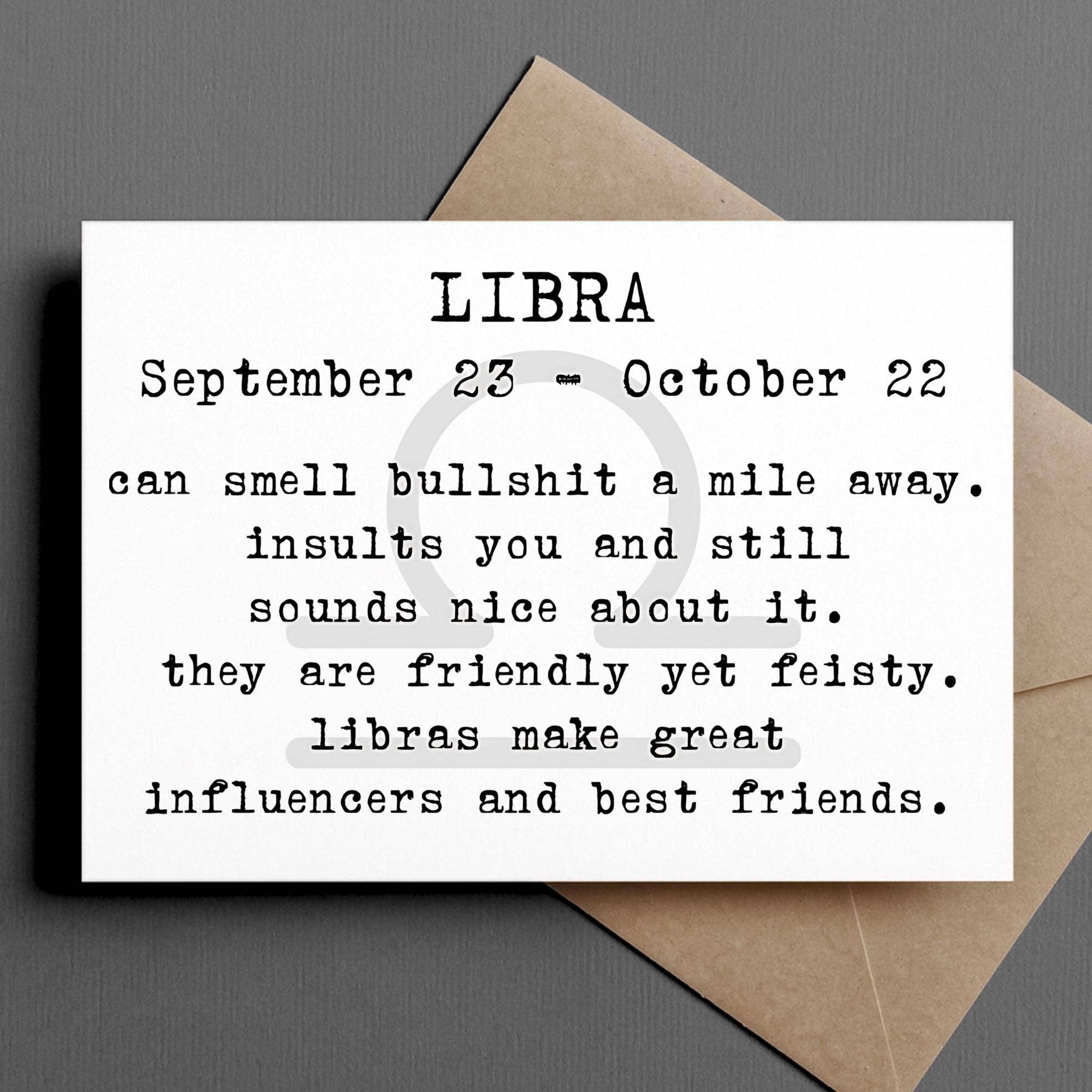 Ink & Attitude Stationery Company - Wholesale Birthday Card - funny birthday card | libra definition sept 23 - oct 220