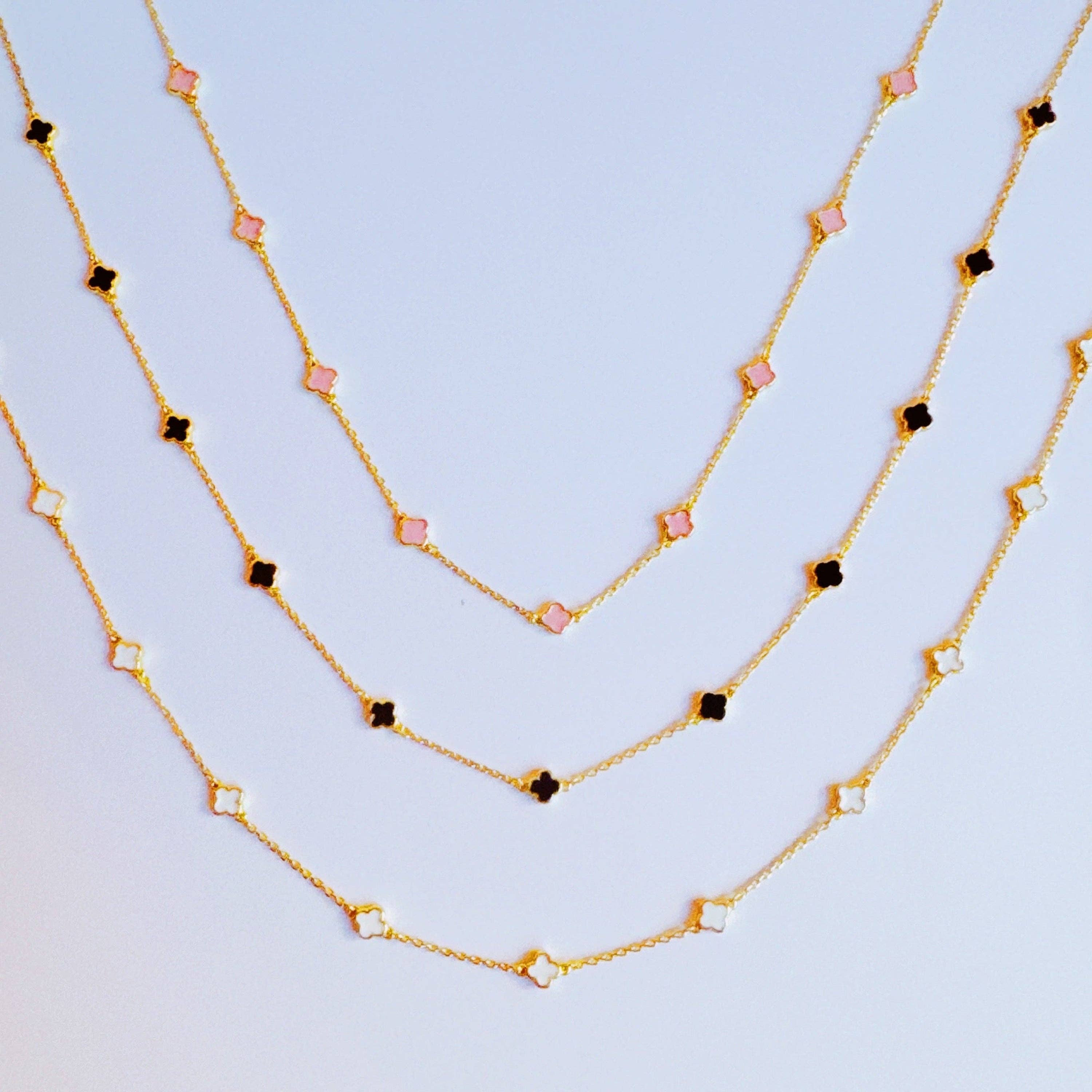 Ellison+Young - Wholesale Pendant/Charm Necklace - Petite Colored Clover Necklace7