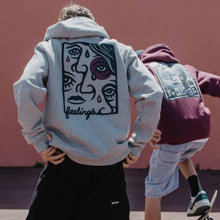 AndFeelings - Wholesale Hoodie - Unisex - Pablo Hoodie Grey Heather2