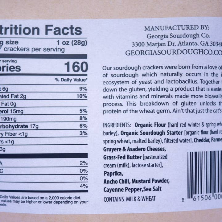 Georgia Sourdough Co. - Wholesale Crackers - Cheese Crackers2