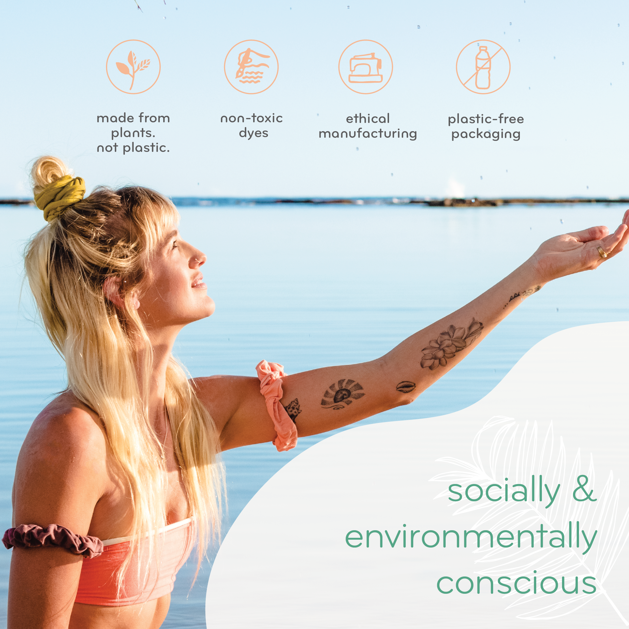 KOOSHOO - Wholesale Scrunchie - Women's - Organic, Plastic-free Scrunchies - True Blue | Cruelty-Free11