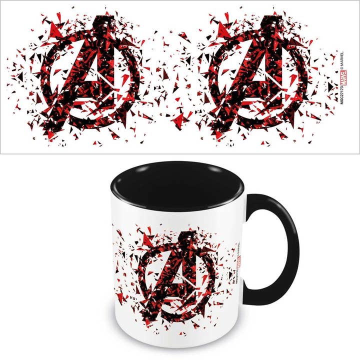 Avengers (Shattered Logo) Black 11oz/315ml for wholesale by Pyramid International