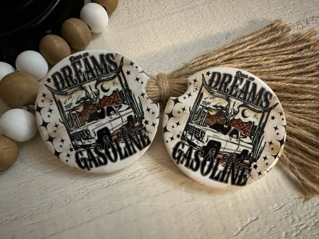 Dogwood Graphics & Design - Wholesale Car Coaster - Women's - Runs on Dreams...Lainey Wilson Car Coaster Set0