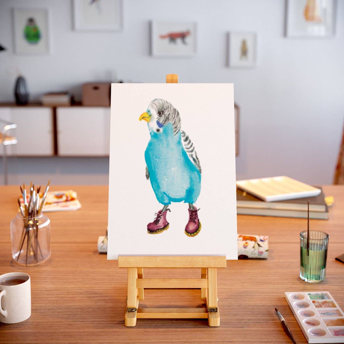 Rosie Webb illustrations - Vente Affiche d'art - GP0037 - Dr. Budgie Imprimé1