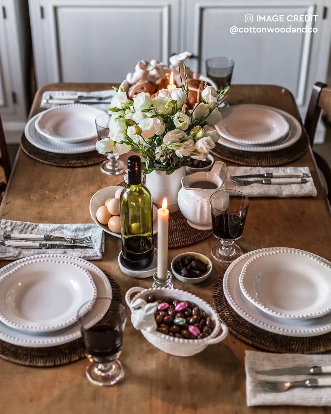 Bali Harvest - Vente Sets de table - Napperon rond en rotin (brun foncé) - Chargeur en paille tressée8