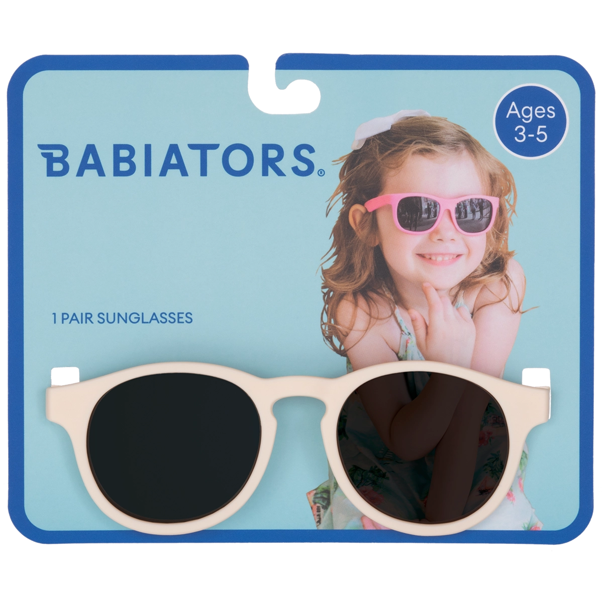 Babiators - Wholesale Sunglasses - Kids - Cream Keyhole Kids Sunglasses on Peggable Hangtag1