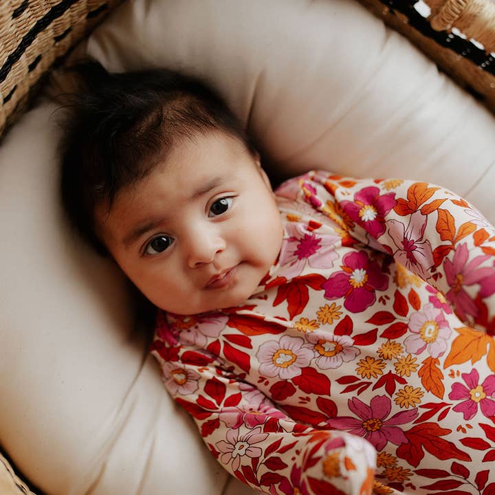 Three Little Tots - Wholesale Babygown - Baby - Wild Child Floral Hawaiian Knotted Gown6