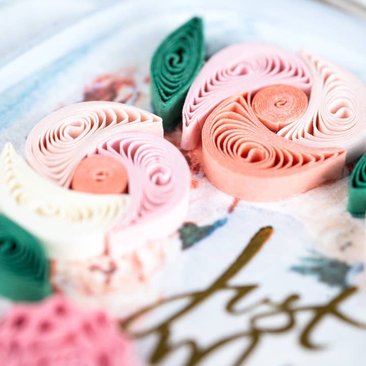 Quilling Card - Wholesale Wedding Card - Quilled Just Married Car Wedding Card1