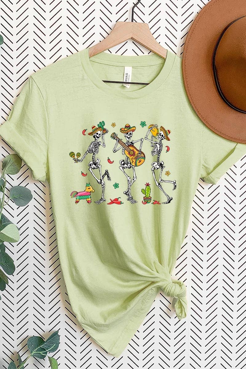 COLORBEAR - Wholesale T-Shirt (Graphic) - Women's - Cinco De Mayo Skeleton Graphic Tee18