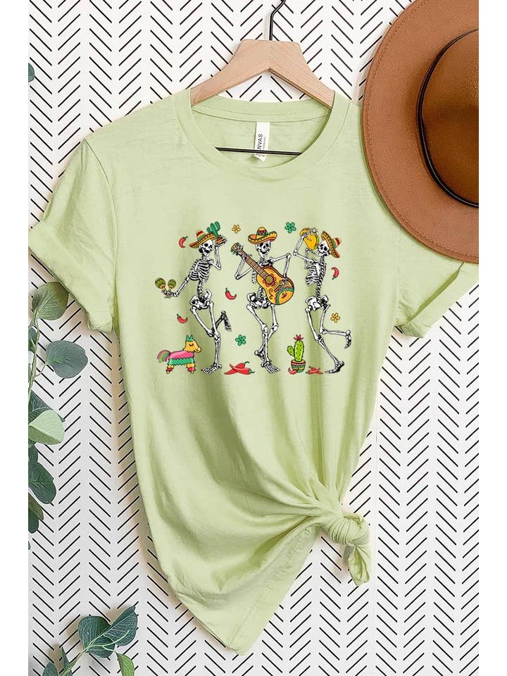 COLORBEAR - Wholesale T-Shirt (Graphic) - Women's - Cinco De Mayo Skeleton Graphic Tee18