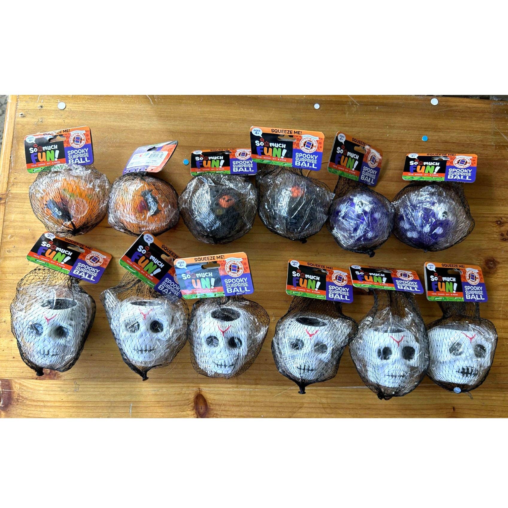 Novelty Brands - Wholesale Squishy Toy - Kids & Baby - Halloween Squishy Ball Skull & Bat Assortment - 12/Pack2
