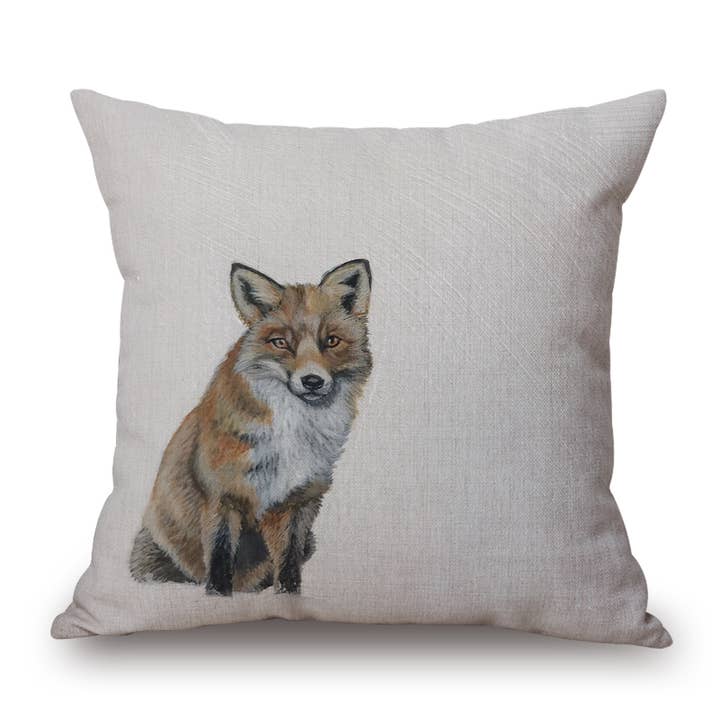 Study Room - Wholesale Throw/Decorative Pillow - Fox Artwork 1 Decorative Pillow, Cushion