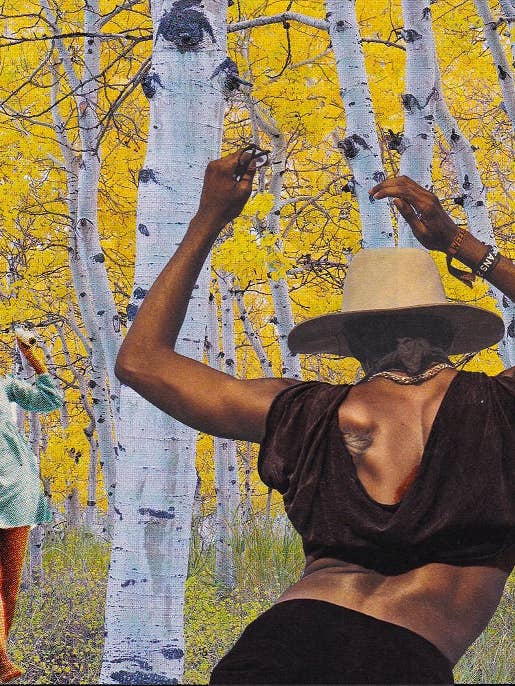 Impression artistique joyeuse pour filles dansantes pour la vente par City and Flower Collage