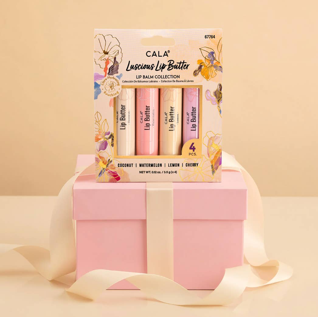 Best Beauty Group - Vente Assortiment de baumes à lèvres - Collection de baumes à lèvres au beurre pour lèvres CALA Luscious (lot de 4)