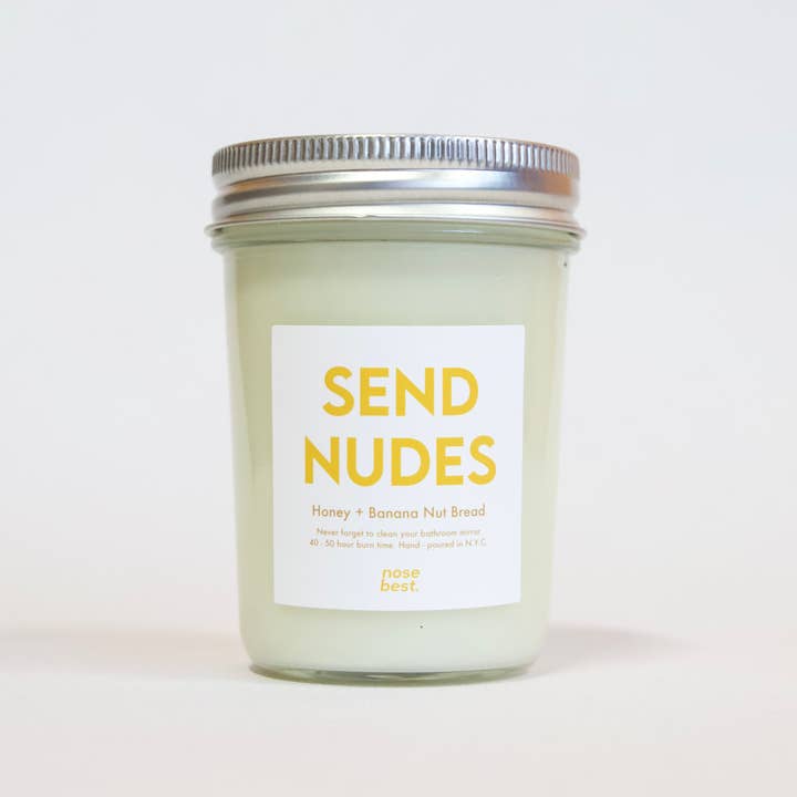 Send Nudes - Honey & Banana Nut Bread Soy Candle for wholesale by Nose Best Candles