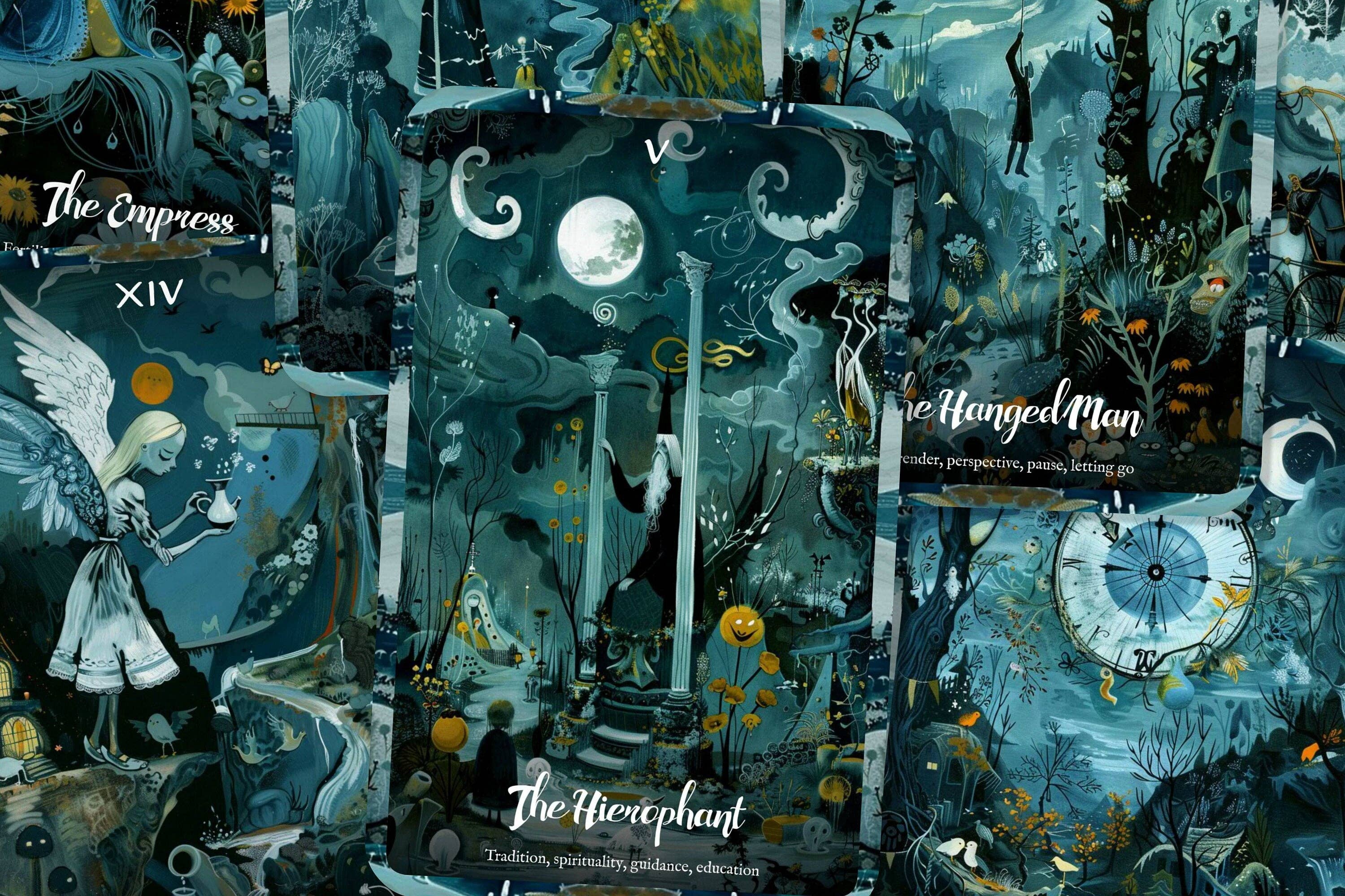 Ibiza Tarot USA - Vendita all'ingrosso Tarocchi - Dreamy Arcana Tarot - 22 Major Arcana - dove l'etereo incontra il mitico - Strumento di divinazione - Major Arcana Cards3