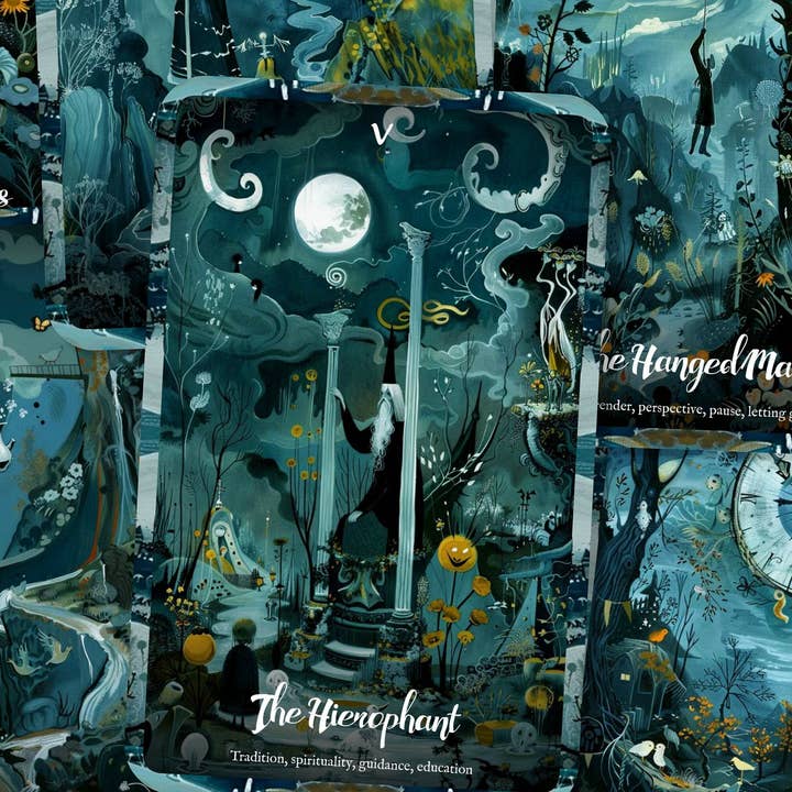 Ibiza Tarot USA - Vendita all'ingrosso Tarocchi - Dreamy Arcana Tarot - 22 Major Arcana - dove l'etereo incontra il mitico - Strumento di divinazione - Major Arcana Cards3