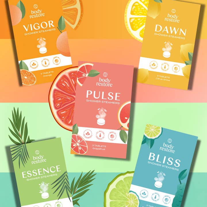 Pack de 3 galets de douche BODY RESTORE pour la vente par Best Beauty Group