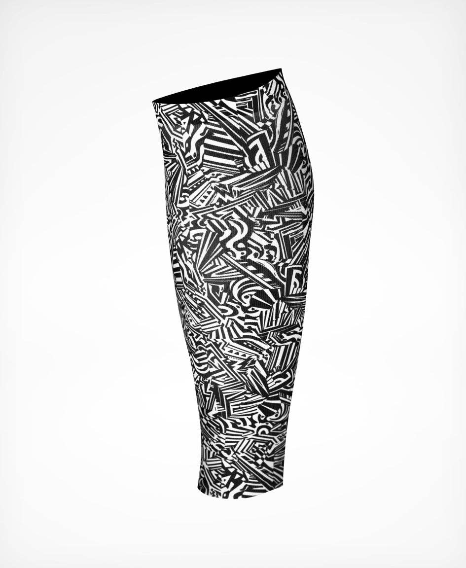 Endurance Lab - Wholesale Athletic/Lounge Leggings - Men's - HUUB 3:Sixteen Aero Calf Sleeve™ – Black/White (pair) | 12-Watt Aero Gain, Patented Aero-Bridge Tech1