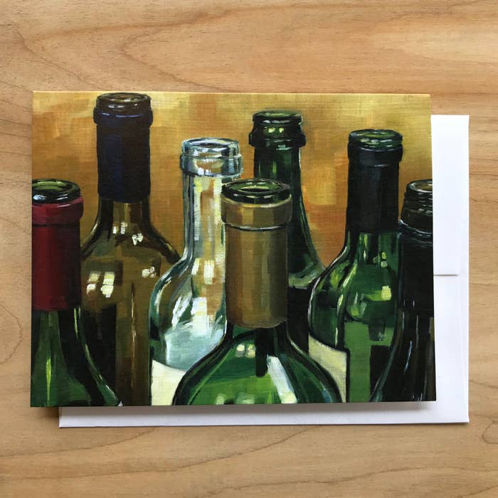 Wine Everyday Blank Card for wholesale by Art by Alyssa