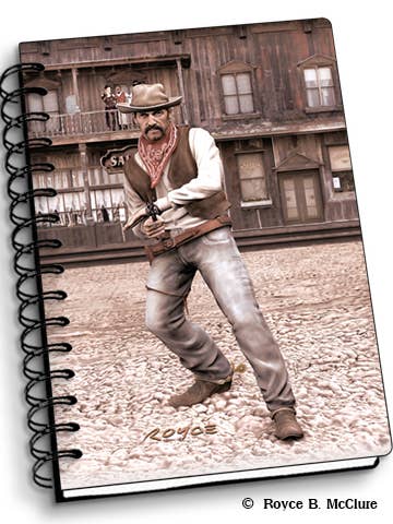 3D Royce Notebook 4" x 6" - Gunslinger (Cowboy) for wholesale by Artgame Ltd.
