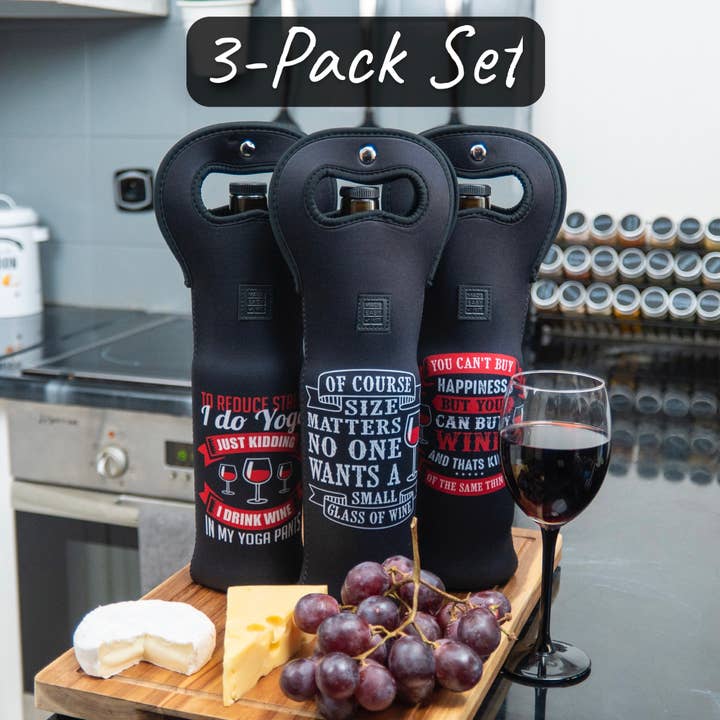 MADE EASY KIT - Wholesale Wine tote - Made Easy Kit Insulated Wine Tote Neoprene Carrier Set of 314