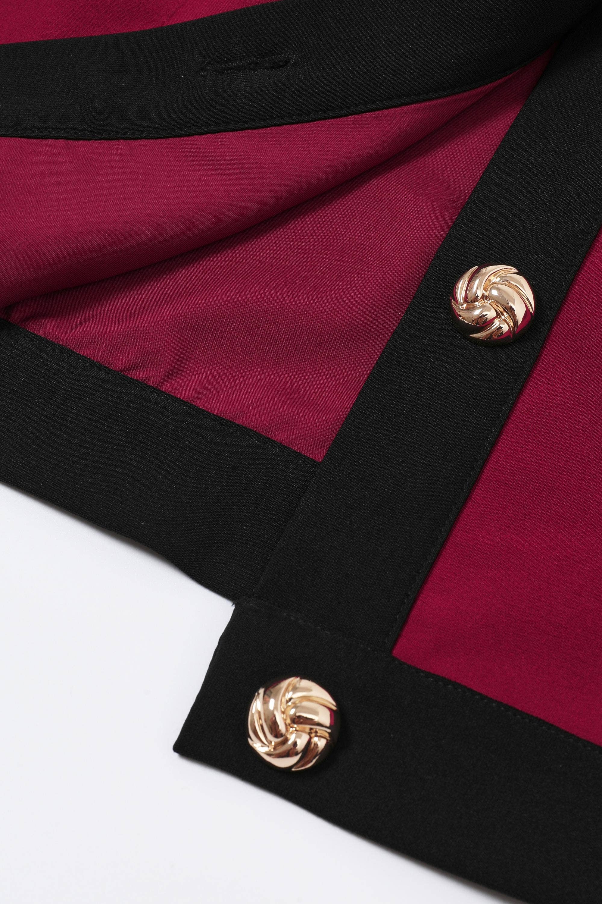 Wine Élégance Structurée Long Sleeve Top & Pants Set for wholesale on Faire10