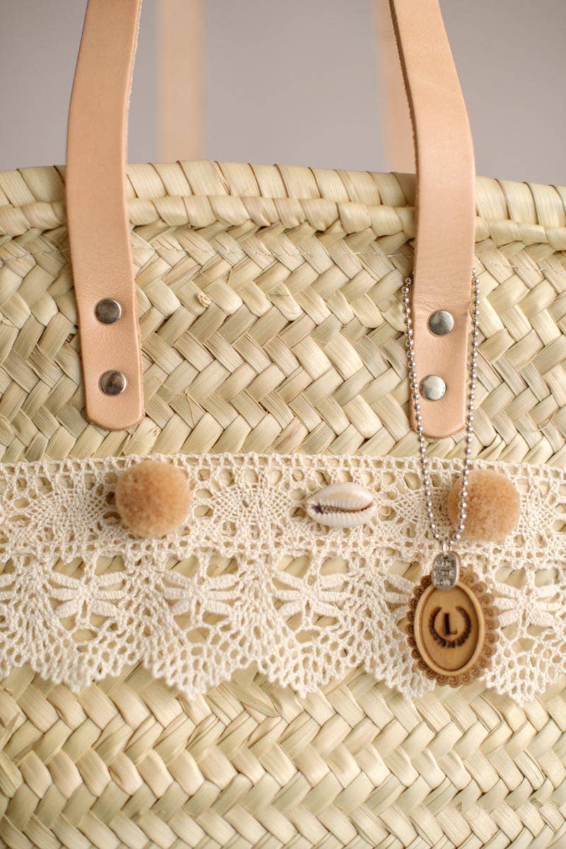 Lula Natura - Wholesale Beach Bag - MIDI BASKET SEE RAFFIA1