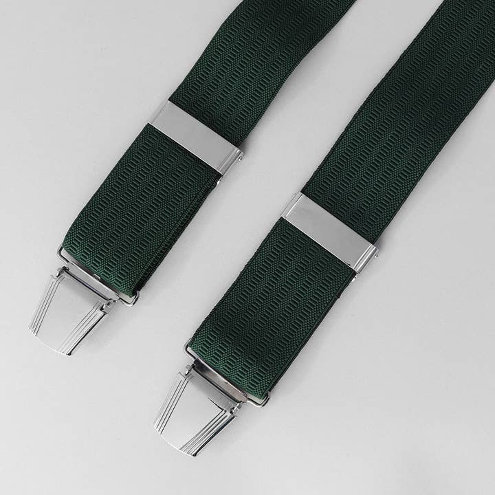 35mm Plain Green Braces for wholesale by Sophos