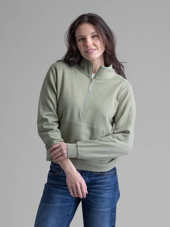 Women's Tika Stretch Fleece Pullover for wholesale by LIV Outdoor
