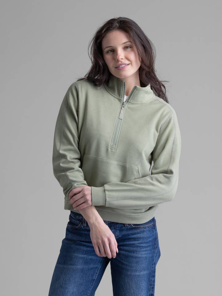 Women's Tika Stretch Fleece Pullover for wholesale by LIV Outdoor