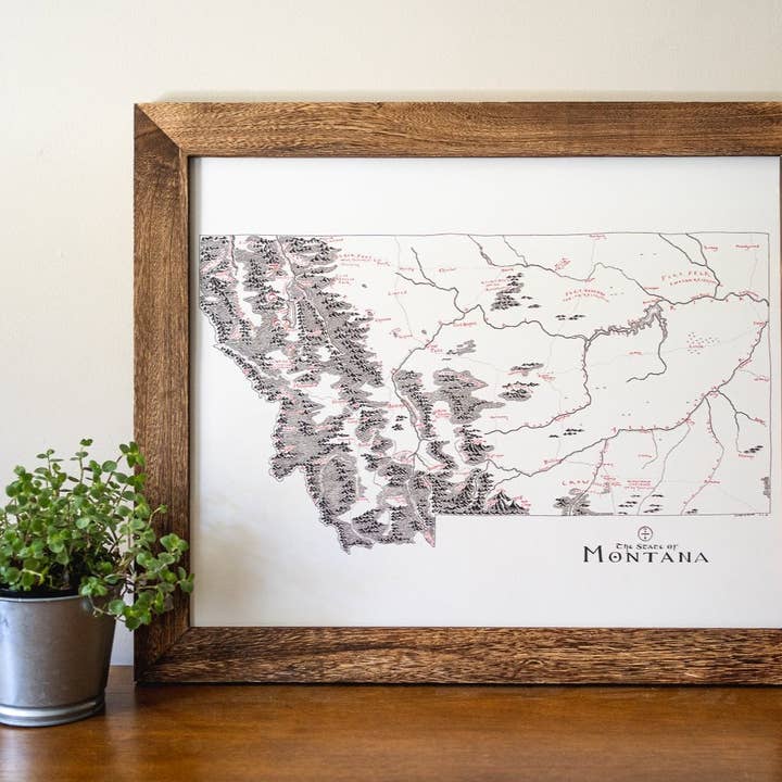 Montana Map for wholesale by Lord of Maps