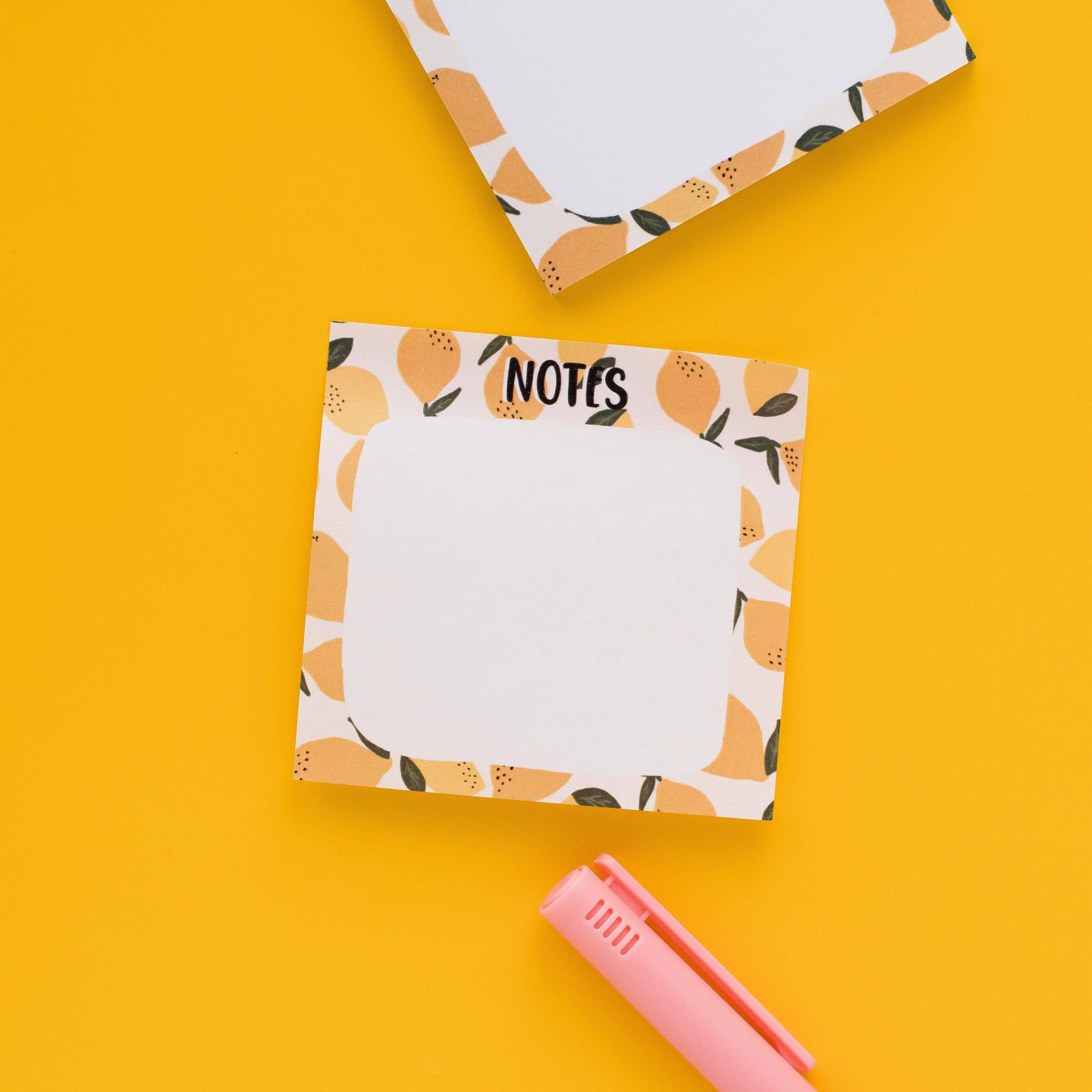 Jaybee Design - Wholesale Sticky Notes - Lemon Sticky Notes1