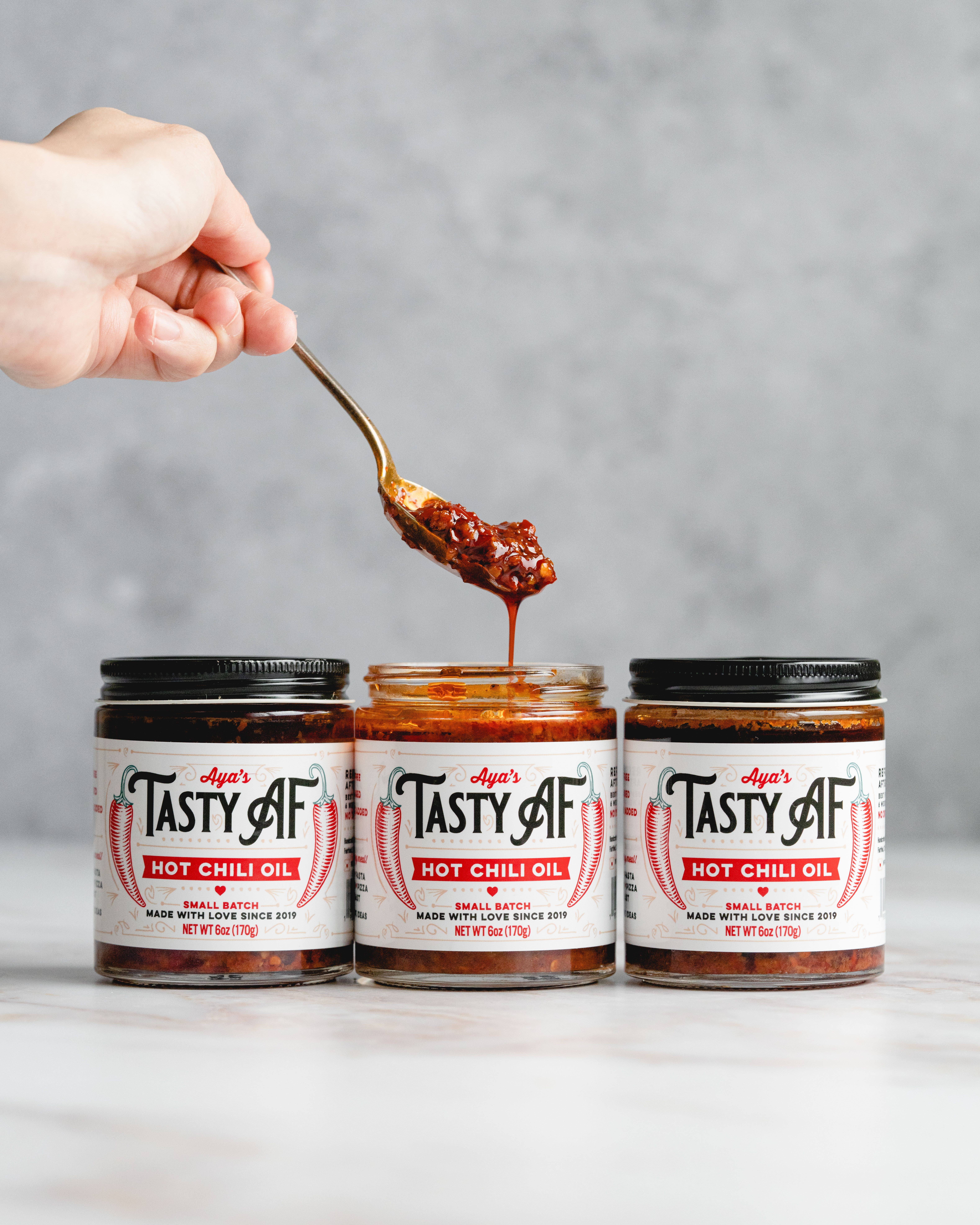 Aya's Table - Wholesale Hot Sauce - TASTY AF HOT CHILI OIL4