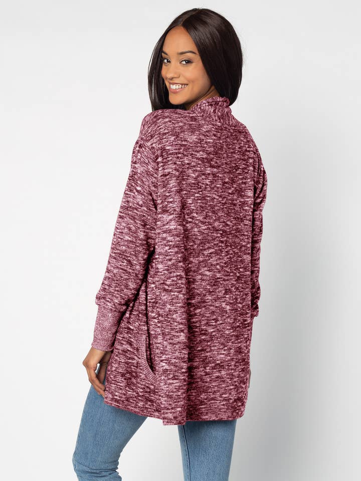 Campus Cardigan in Maroon for wholesale on Faire