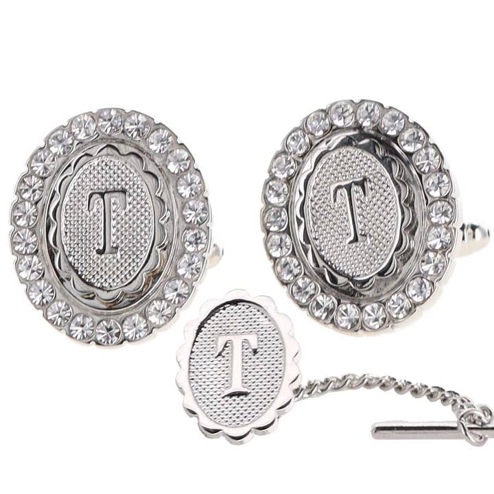 Dubal Brothers - Vendita all'ingrosso Gemelli - Gemelli e fermacravatte Vittorio Vico Bling iniziali: dalla A alla Z di Classy Cufflinks41