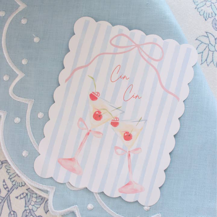 Pretty Homestyle - Wholesale Place card / place holder - Scallop Menu/ place cards cards set of 41