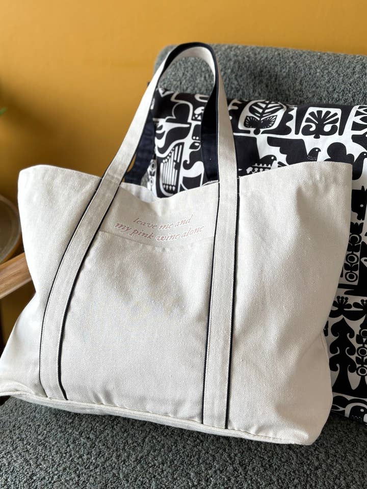 Déjame a mí y a mi vino rosado en paz - Bolsa Heatherfall para venta al por mayor de Sovende Bjorn