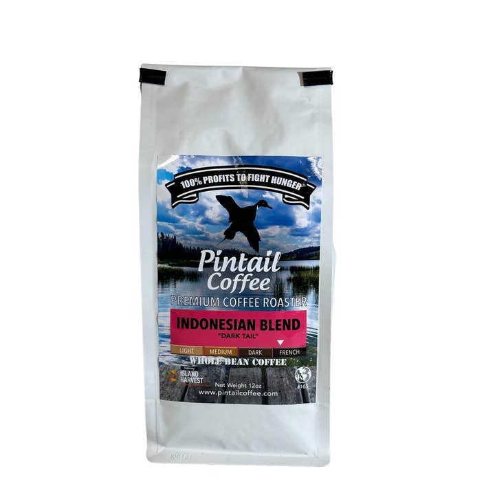 Indonesian "Dark Tail" Blend Whole Bean Coffee for wholesale by Pintail Coffee