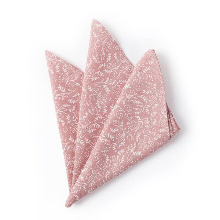 Jacob Alexander – wholesale Pocket square – Men’s – Men's Floral Cotton Pocket Square6