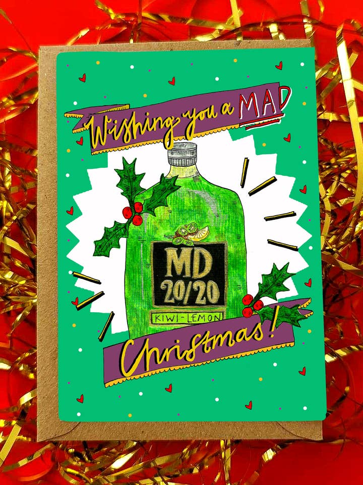 Wishing you a MAD Christmas! for wholesale by Claire Barclay Draws