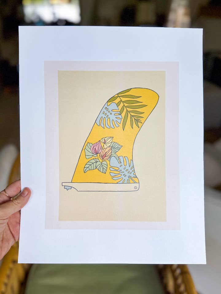 Tropical Fin Digital Art Print for wholesale by Sierra Rehrer Designs