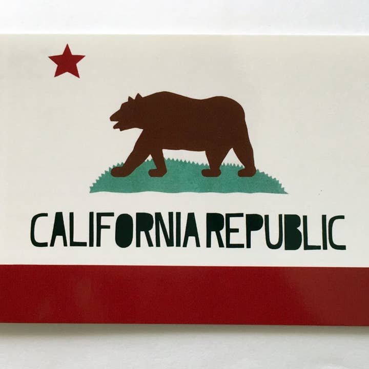 California State Flag Postcard Souvenir for wholesale by Made by Nilina