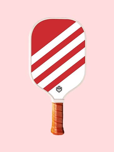 Klassisches gestreiftes Paddel - Rot für den Großhandel von Pickleball Prep