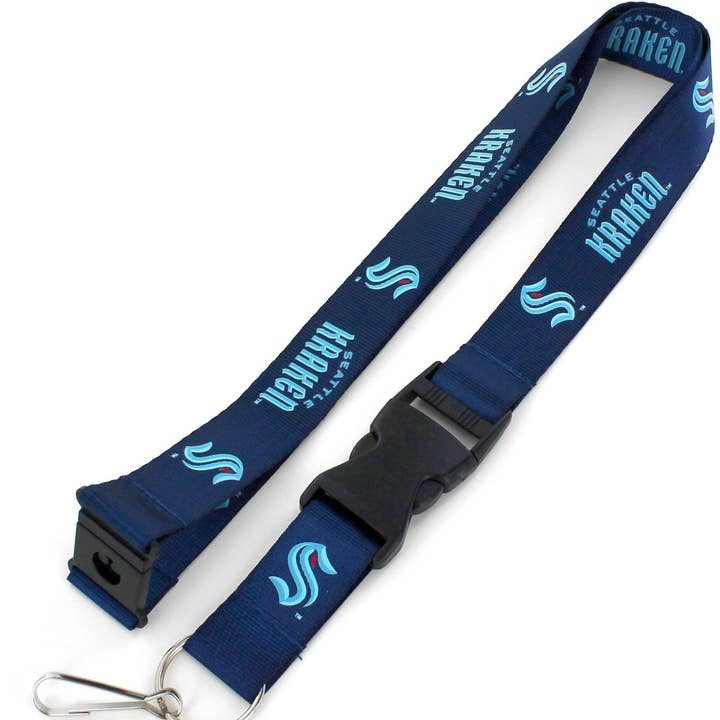 NHL Seattle Kraken Team Lanyard, Navy for wholesale by Aminco USA